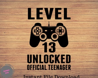 Level 16 Unlocked Birthday Svg, 16th Birthday, 16th Birthday of