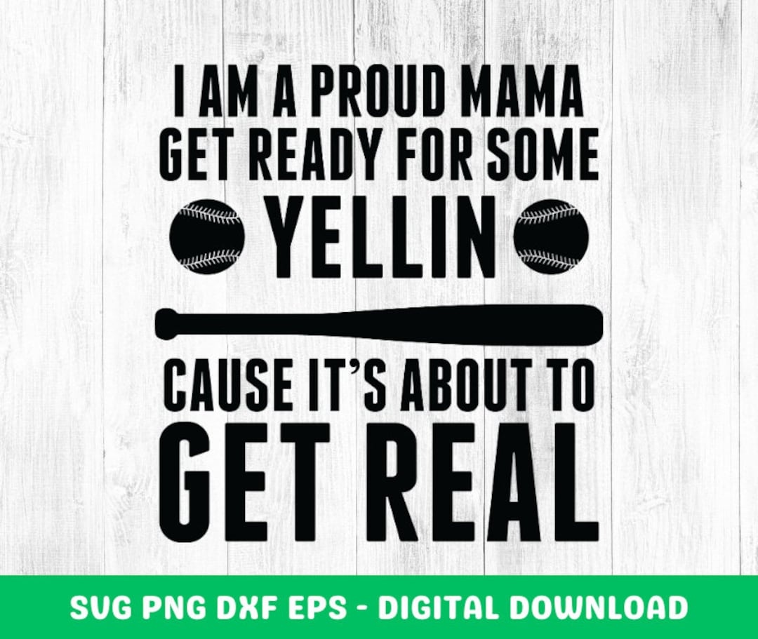 Proud Mama Baseball Svg, Baseball Mom Svg, Silhouette , Baseball Player