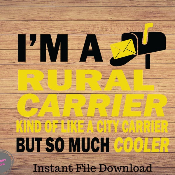 I'M A Rural Carrier, Postal worker svg, Postman clipart, Mail carrier png, Post office cute art, mailman svg file