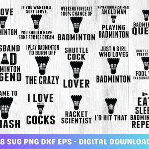 Badminton Bundle Badminton Svg, Badminton svg, badminton clipart, shuttlecock svg, shuttlecock clipart, badminton png, badminton svg