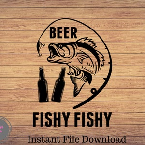 Cerveza Fishy Fishy, Pesca svg, imágenes prediseñadas de pesca, pescado png, arte lindo de pesca, cricut de pesca, svg lindo, archivos cortados SVG, Png