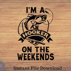 Ik ben een hoer in het weekend, vissen svg, vissen clipart, vis png, schattige kunst vissen, vissen cricut, schattige svg, gesneden bestanden SVG, Png