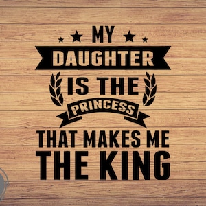 Mi hija princesa papá y abuelo, svg, Papa svg, Día del padre svg Drill Cut File svg, Grandfather svg, Cricut clipart, Cut files