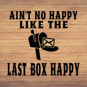 Letzte Box Happy Mail Carrier SVG, Postbote svg, Postbote Clipart, Postbote png, Post süße Kunst, Postbote svg Datei