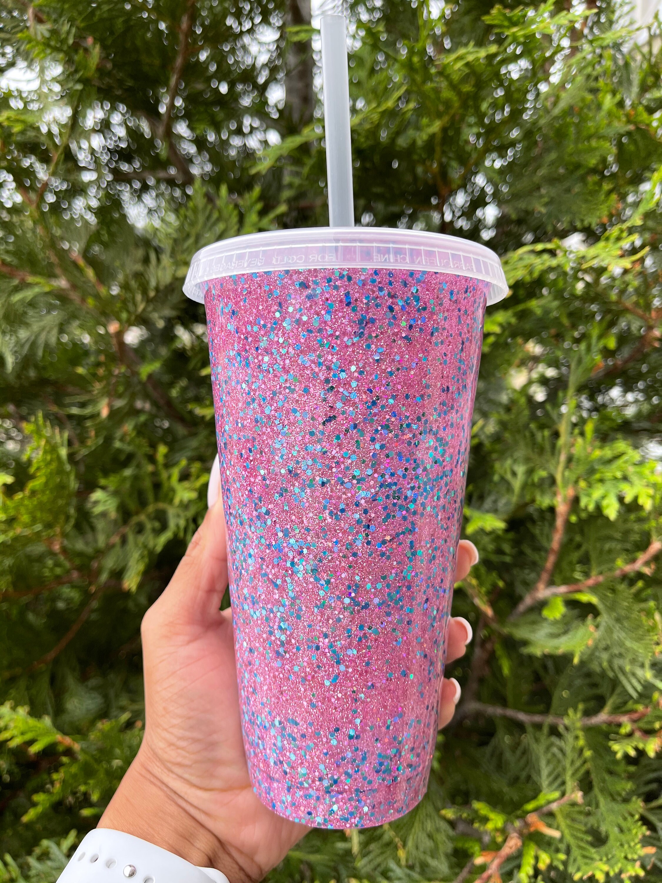 Glitter Reusable Cold Cups Glitter Tumbler Reusable Cup Etsy