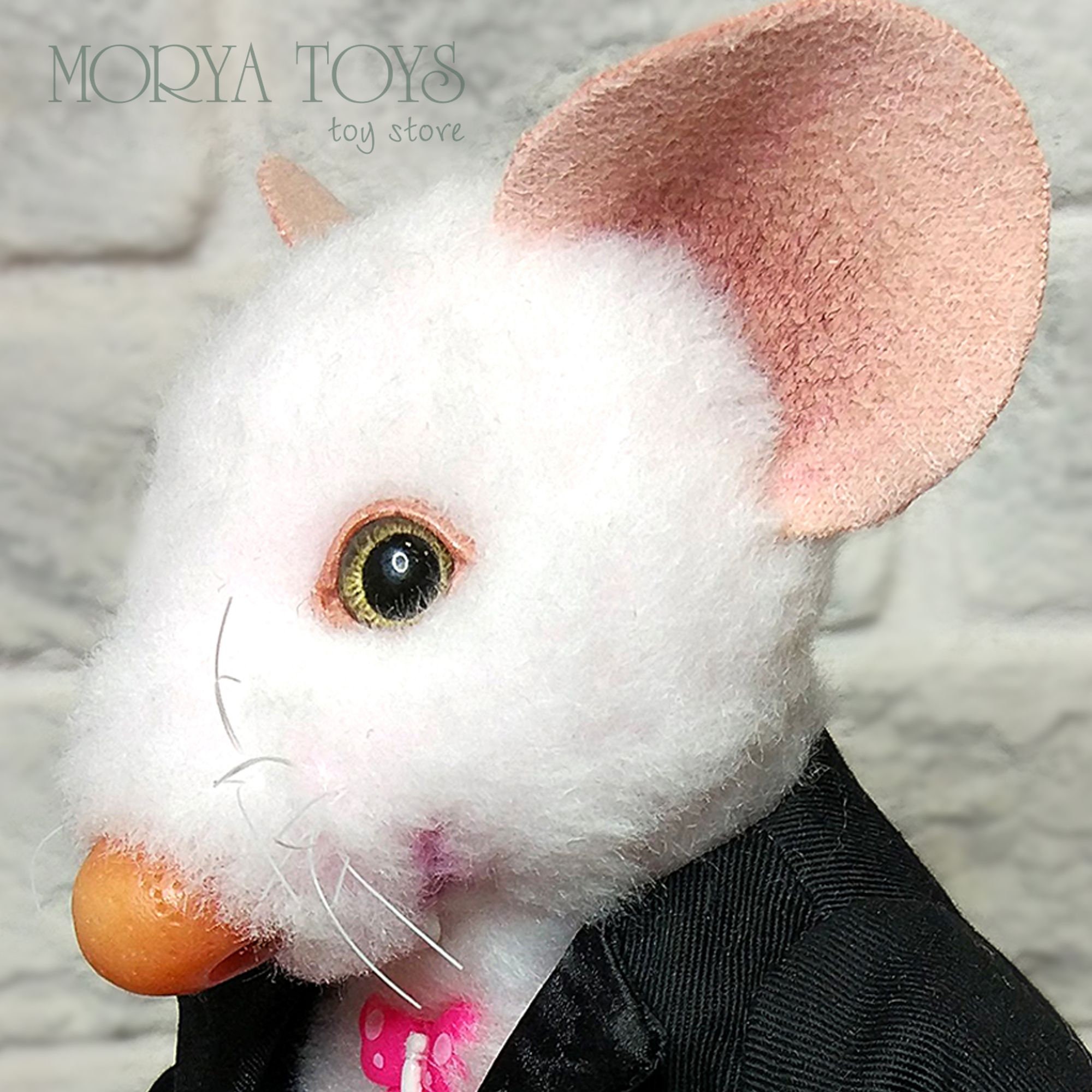 White rat Jimmy Sending love Rat plushie Fur toys Fancy rat Etsy