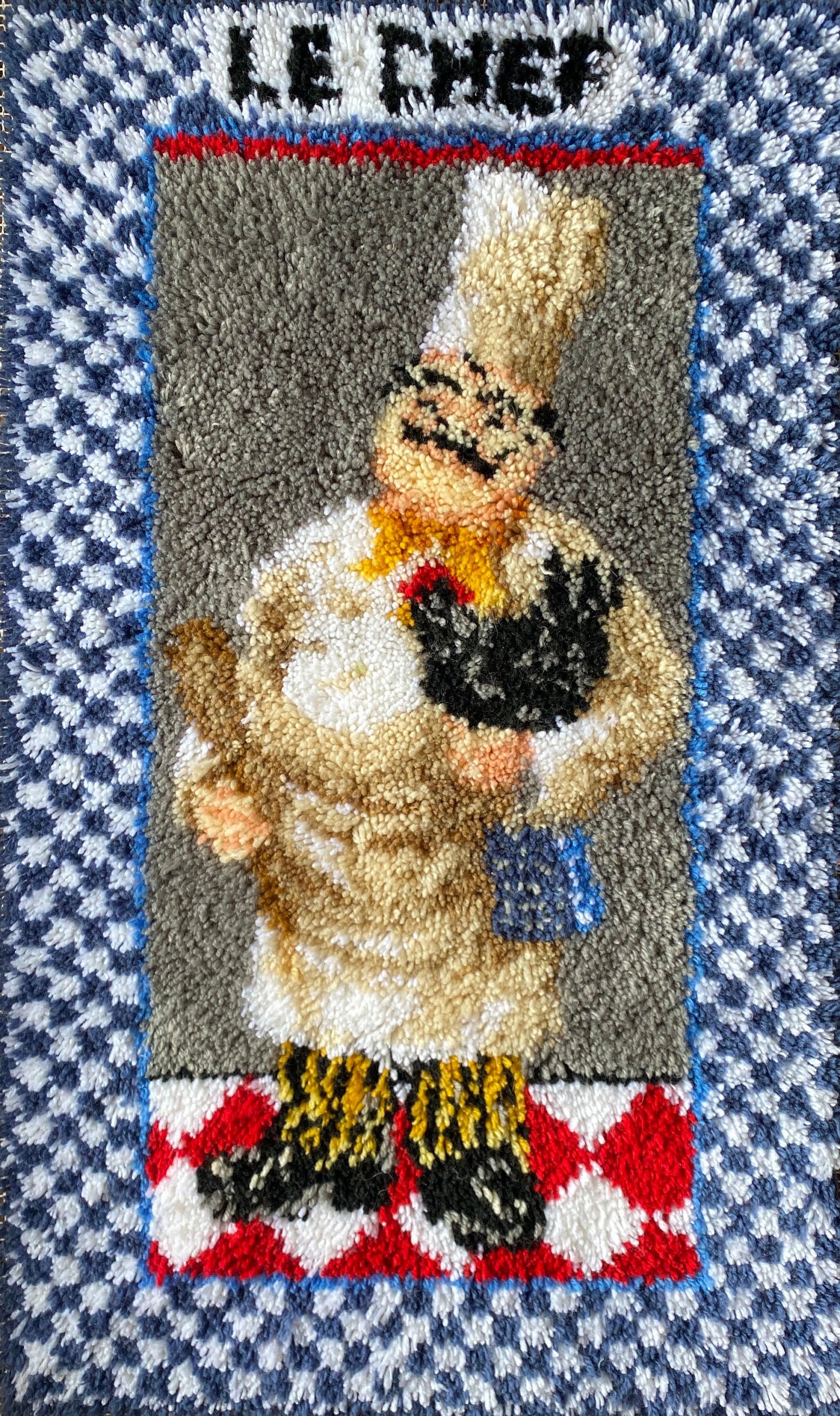 Beautiful Shillcraft Lechef Latchhook Rug Wall Hanging 23W X Etsy