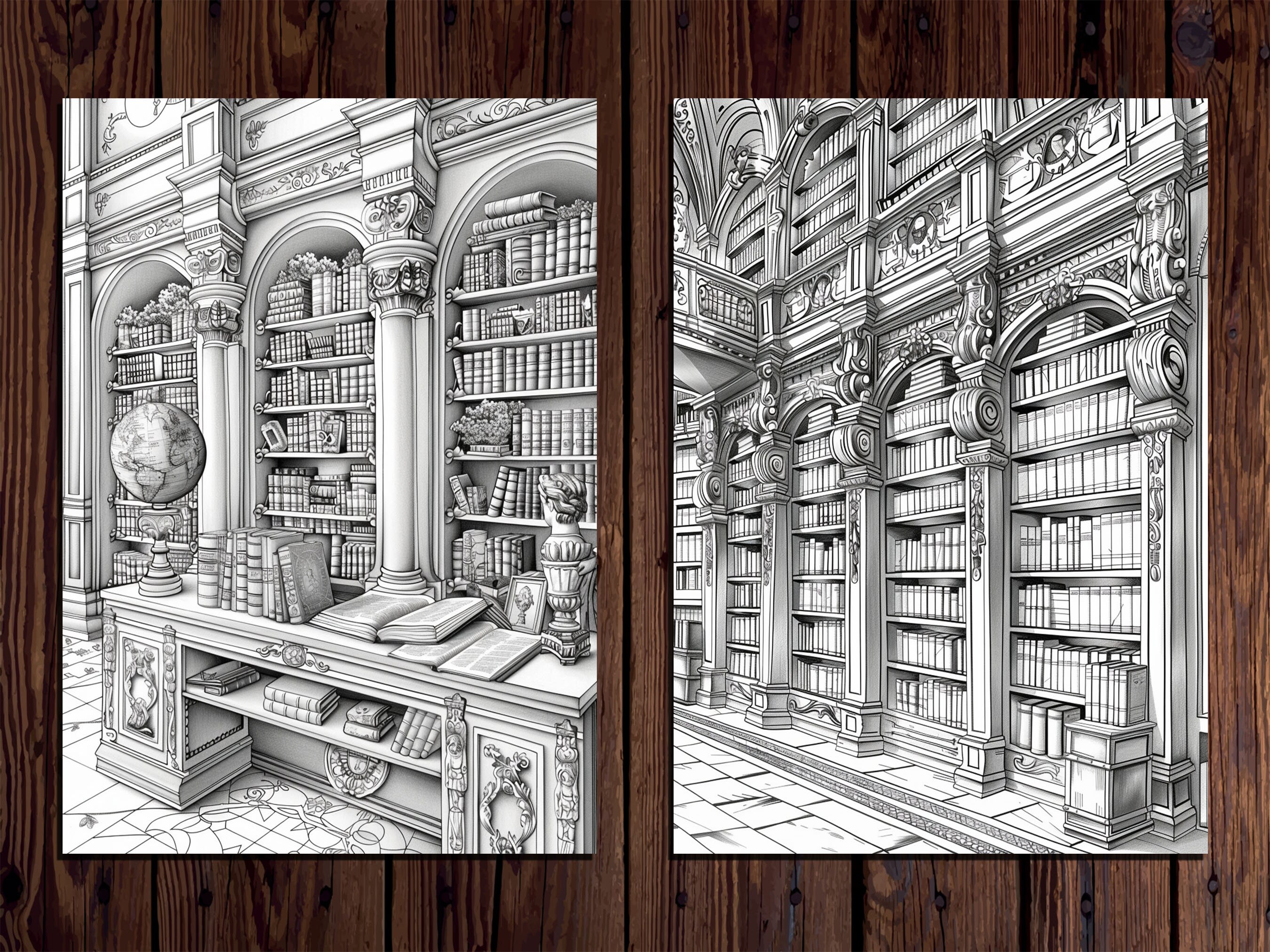 Enchanted Library Coloring Book: 55 Magical Fantasy Pages (printable ...
