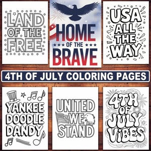 4th of July Coloring Pages | 20 Fun and Patriotic Designs for Kids and Adults | Independence Day, American Flags, and Stars & Stripes