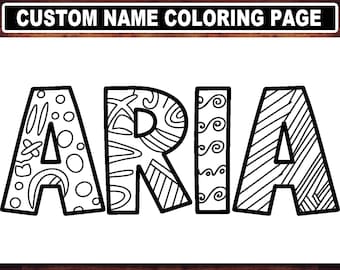 Personalized Name Coloring Pages for Kids & Adults | Custom Printable Coloring Sheets | Same-Day PDF Download