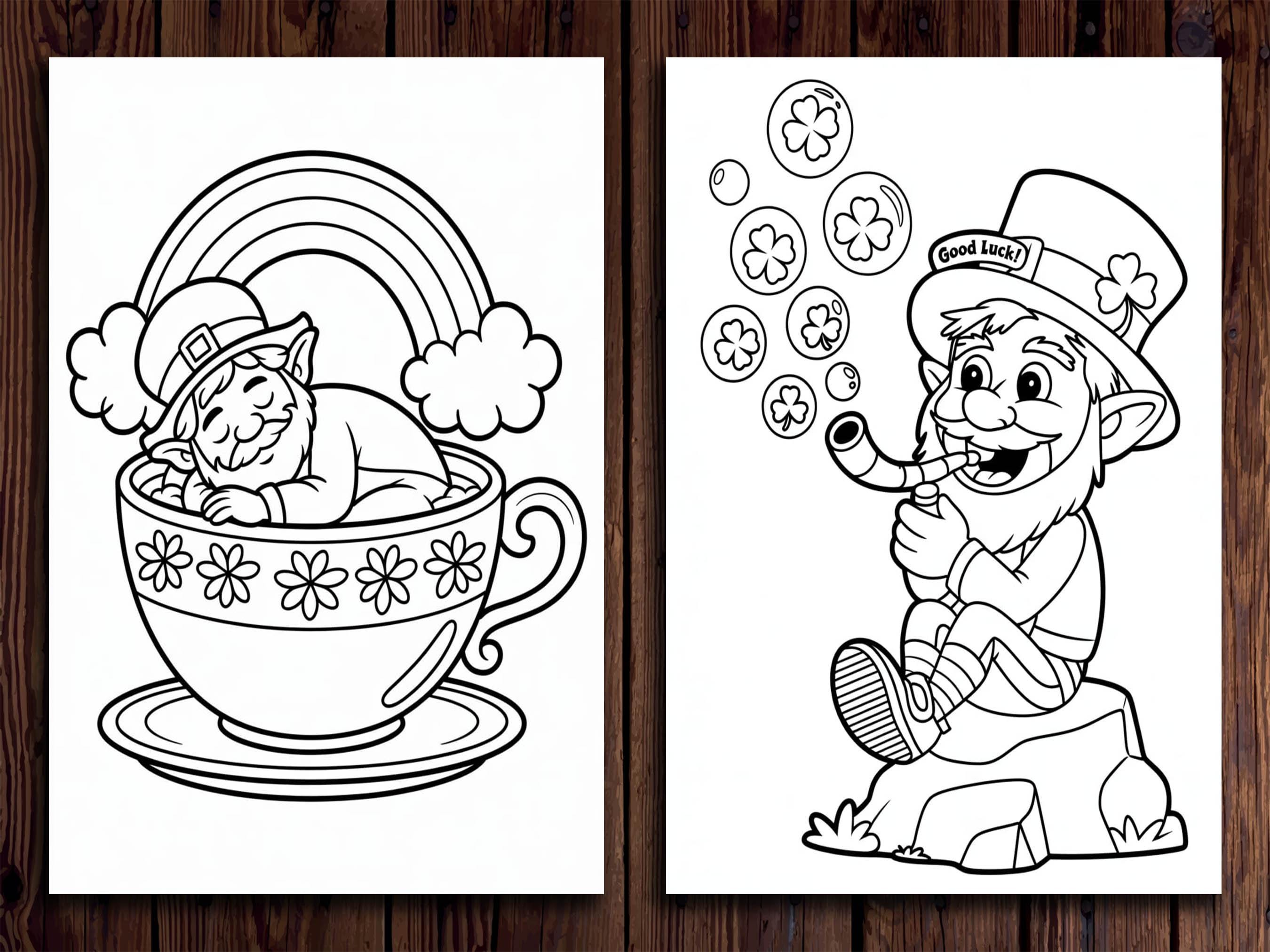 Leprechaun Coloring Pages: St. Patrick's Day Art for Kids (PDF Download ...