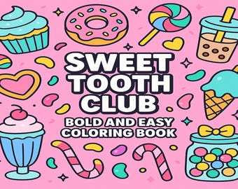 Libro para colorear de postres kawaii: Cupcakes, donas y dulces (Descarga PDF)