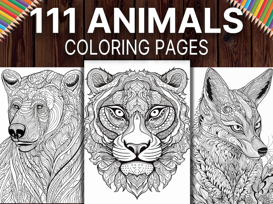 111 Animal Mandala Coloring Pages for Adults, Easy and Beautiful ...