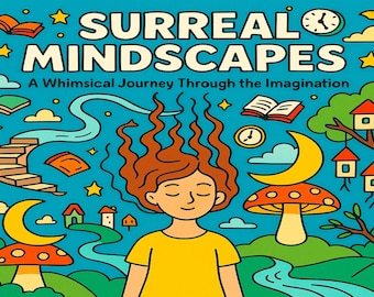 Surreal Mindscapes Coloring Pages: Dreamlike Brain Landscapes (PDF Downloadable Book)