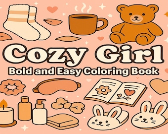 Cozy Girl Malbuch: Decken, Tee & Trost (Digitaler Download PDF)