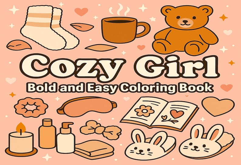 Cozy Girl Malbuch: Decken, Tee & Trost (Digitaler Download PDF) Bild 1