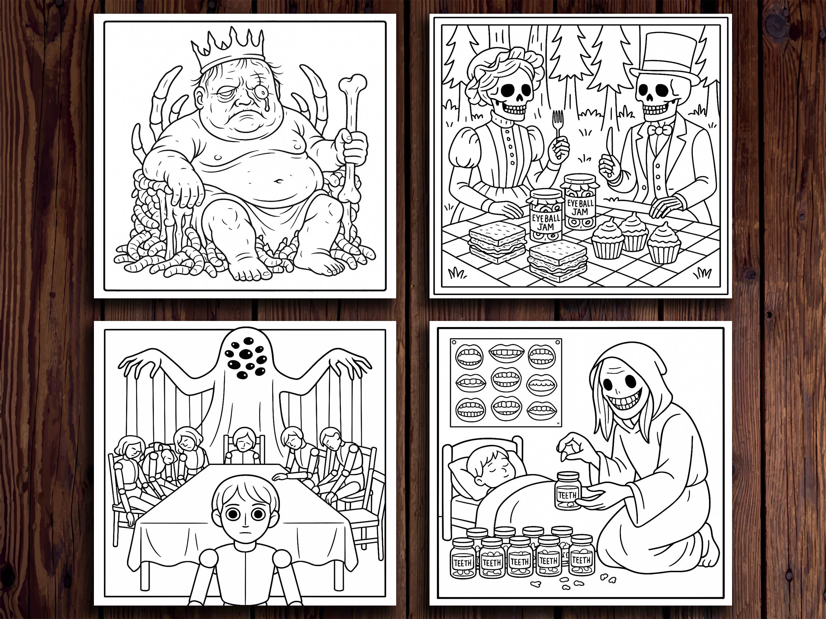 Horror Coloring Pages V2: Scary Creatures, Nightmare Scenes (PDF ...