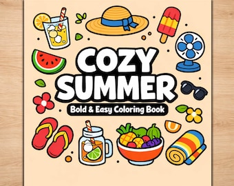 Summer Coloring Pages – Cozy Chill Summer Lifestyle Printable Set