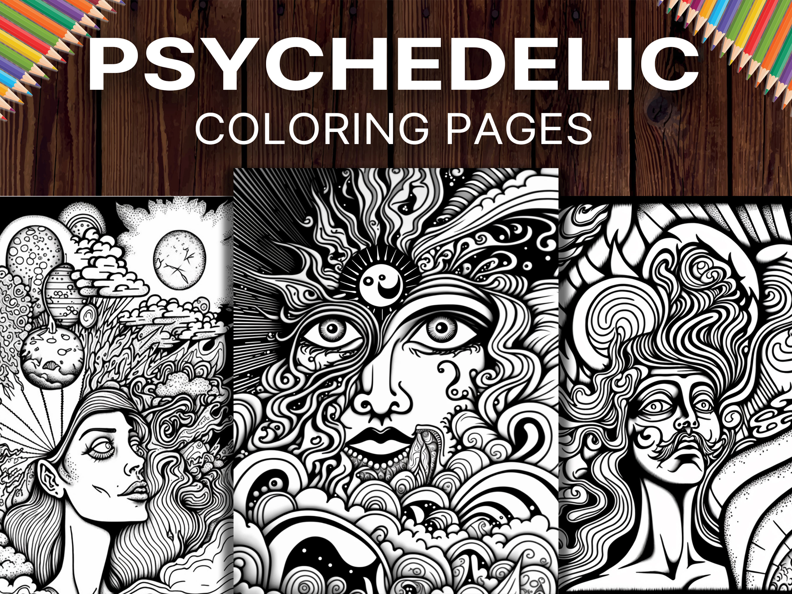 PSYCHEDELIC COLORING PAGES ADULTS 8.625x11.25 bleed: Stoner Coloring Book  With 50 Cool Images, Adults coloring pages for Relaxation, stoner gifts for  (Paperback)