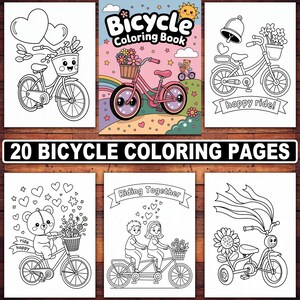 Bicycle Coloring Book: 20 Fun Bike Designs (PDF Download)