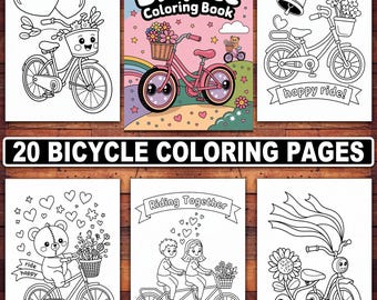 Bicycle Coloring Book: 20 Fun Bike Designs (PDF Download)