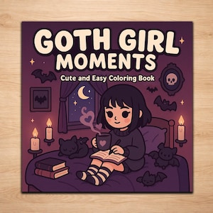 Goth Girl Coloring Book: 20 Pastel Goth & Emo Designs (PDF)