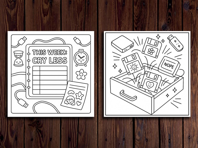 Digital Girl Desk – 20 Cozy Coloring Pages of Pastel Workspaces (Digital Download) image 7