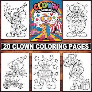 Clown Coloring Pages: 20 Funny Circus Designs (Printable PDF)
