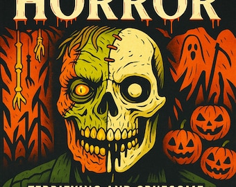 Horror Coloring Pages: 20 Terrifying Halloween Art Printables (Digital Download)