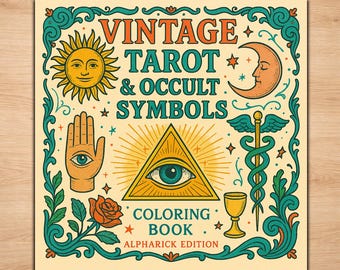 Vintage Tarot Coloring Pages: Mystical Occult Designs (Digital Download)