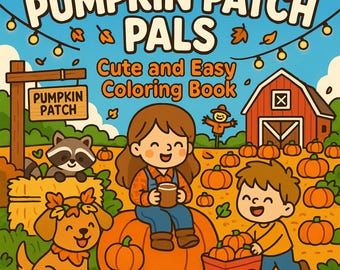 Pumpkin Patch Coloring Pages: 20 Autumn Harvest Scenes (Printable Download