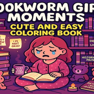 Páginas para colorear de ratones de biblioteca: Chicas introvertidas, té y lectura (Descargar PDF)