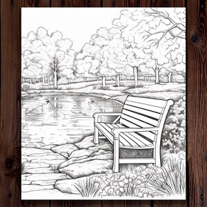 50 Cozy Autumn Coloring Pages for Adults, Fall Coloring Book for Stress