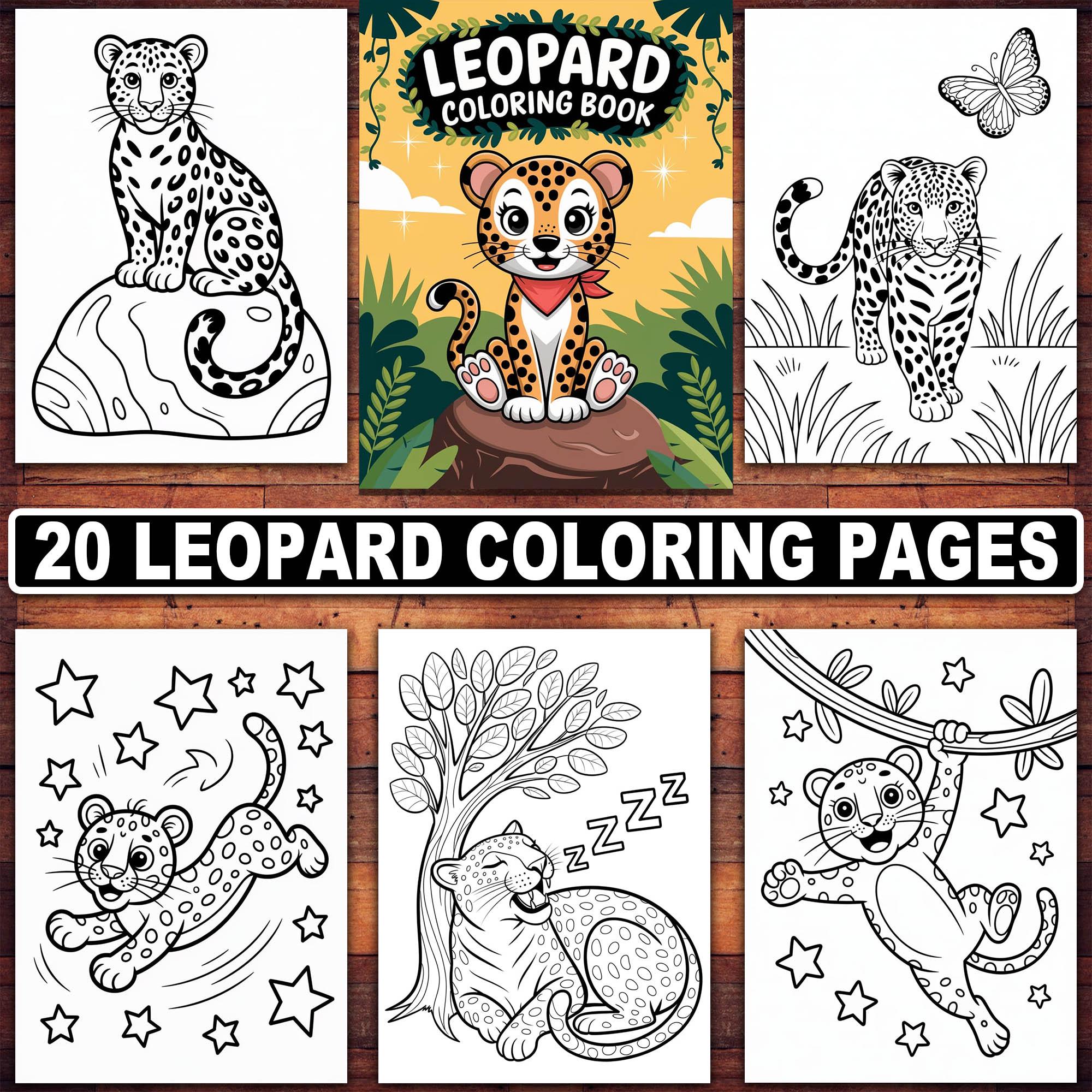 Leopard Coloring Pages: Realistic Jungle Animal Art (PDF Download ...