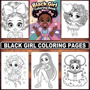 Black Girl Coloring Pages: 20 Empowering Afrocentric Designs (Digital Download)