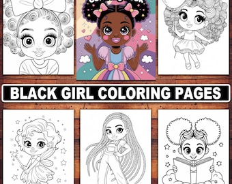 Black Girl Coloring Pages Digital Download | 20 Empowering and Beautiful Designs | Natural Hair, Afrocentric Art, and Melanin Magic