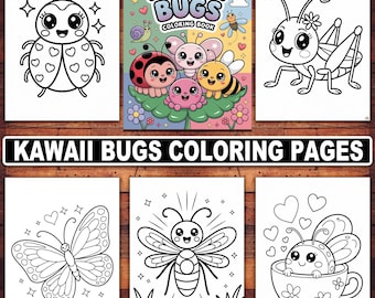Kawaii Käfer Malvorlagen | Insekten, Natur Motive (PDF Download