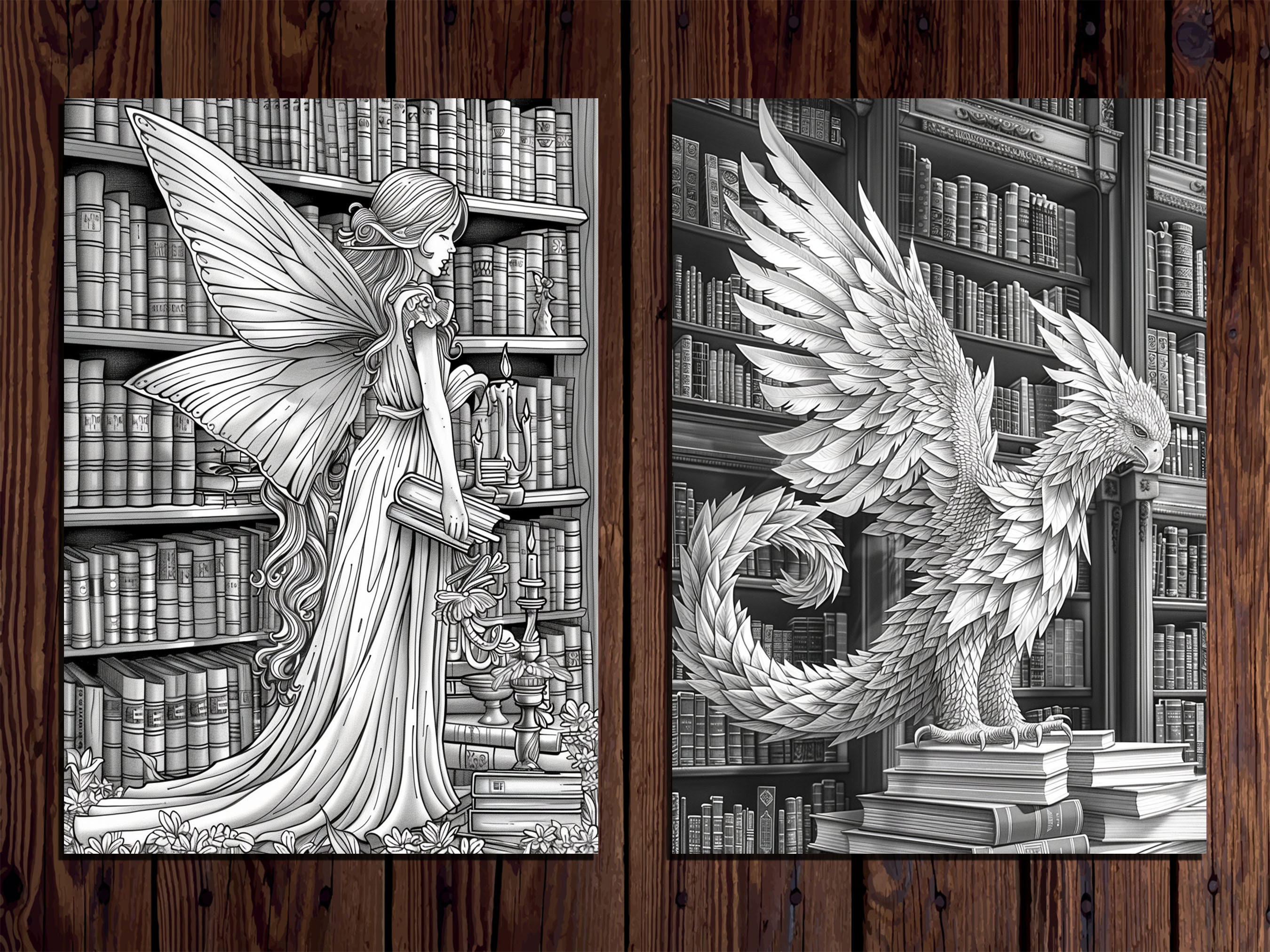 Enchanted Library Coloring Book: 55 Magical Fantasy Pages (printable ...