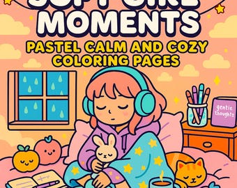Pastelkleurplaten: dromerige zelfzorgscènes voor zachte meisjes (pdf-download)