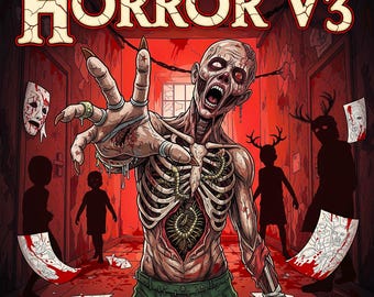 Horror Coloring Pages V3: Creepy Halloween Art (Digital Download)