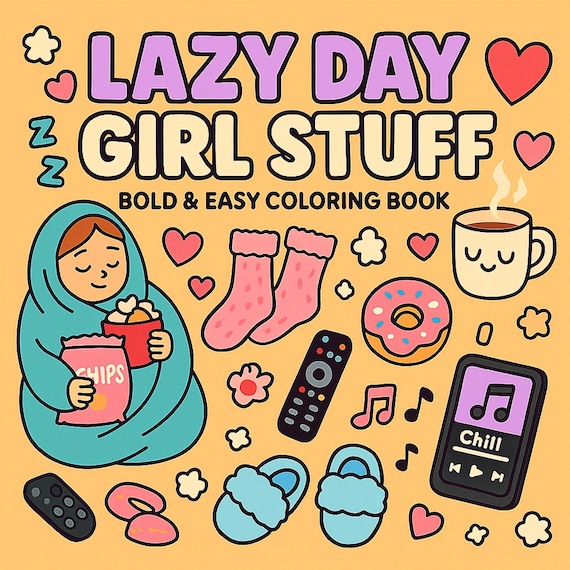 Cozy Girl Coloring Pages: Anti-Hustle Soft Life (Digital Download)