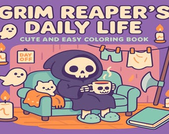 Grim Reaper Coloring Book: 20 Gothic Designs for Adults (PDF Download)
