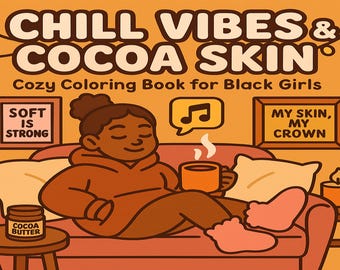 Black Girl Self-Care Coloring Book: Cozy Chill Vibes (Digital Download)