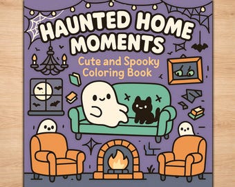 Spukhaus Ausmalbilder | Süßes Geister-Malbuch | Printable Spooky Home & Halloween Sheets