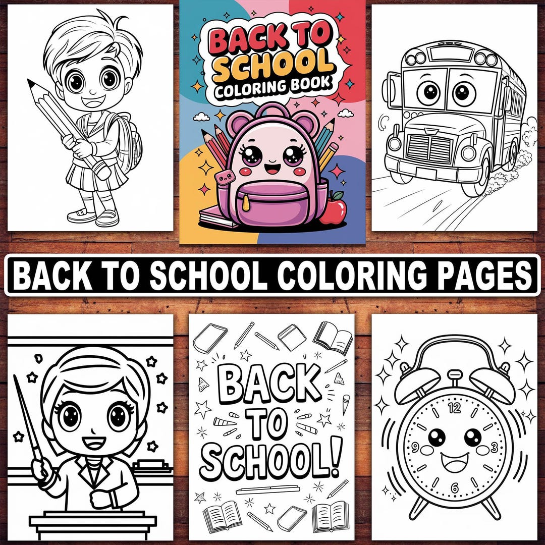 Back to School Coloring Pages | 20 Fun and Educational Designs for Kids ...