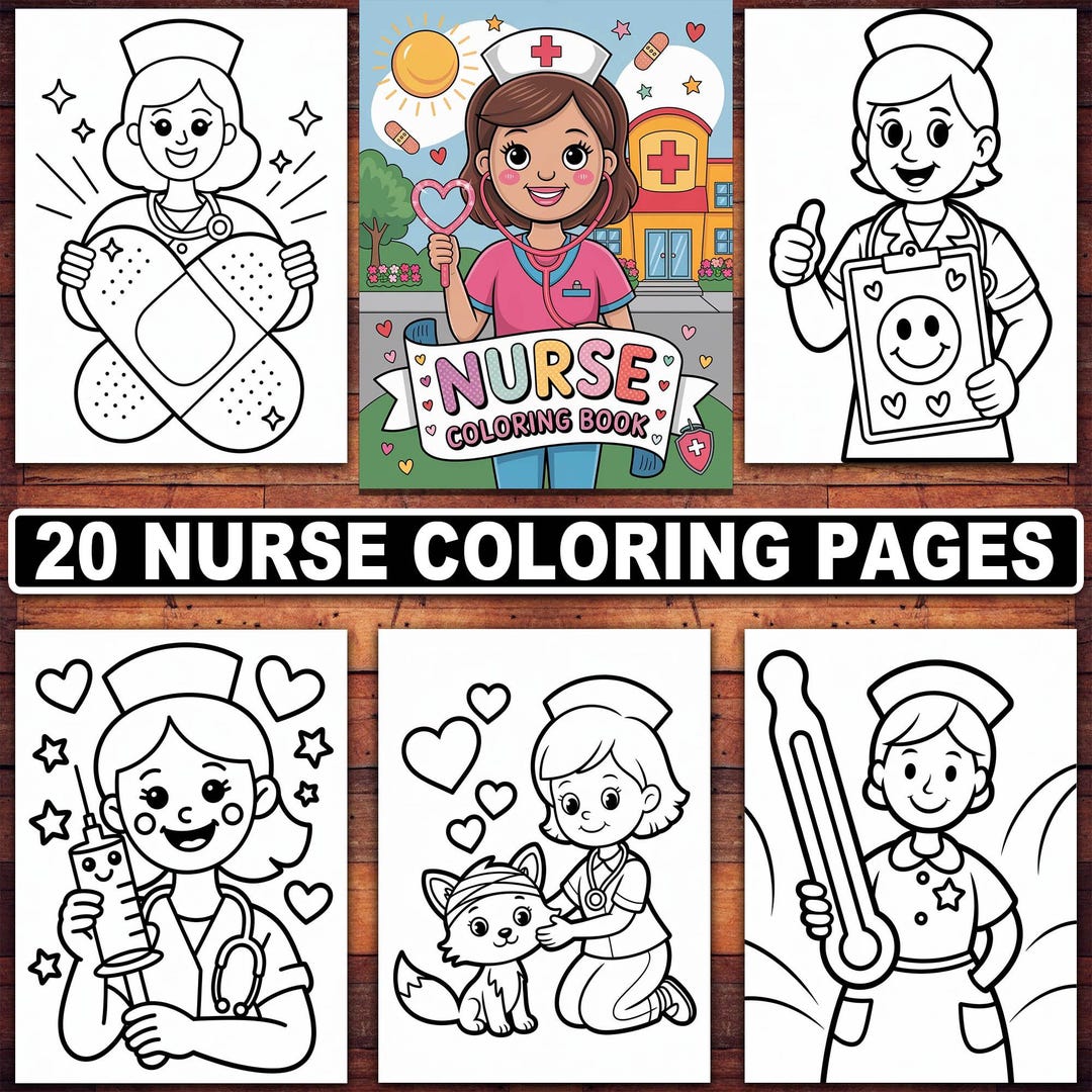 20 Nurse Coloring Pages Printable | Funny & Cute Nurse Life Quotes ...