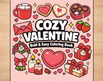 Valentine Coloring Pages – Cozy Love and Self Care Printable Set
