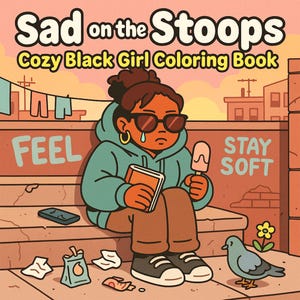 Emotional Black Girl Coloring Book: Urban Art, City Scenes (PDF Download