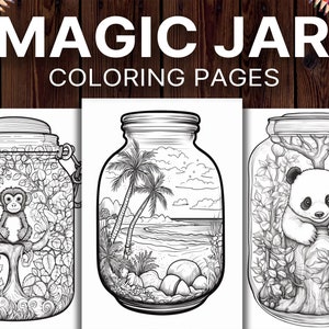Magic Jar Coloring Pages for Adults: Printable Coloring Pages for Adults to Enjoy Hours of Relaxation and Mindfulness