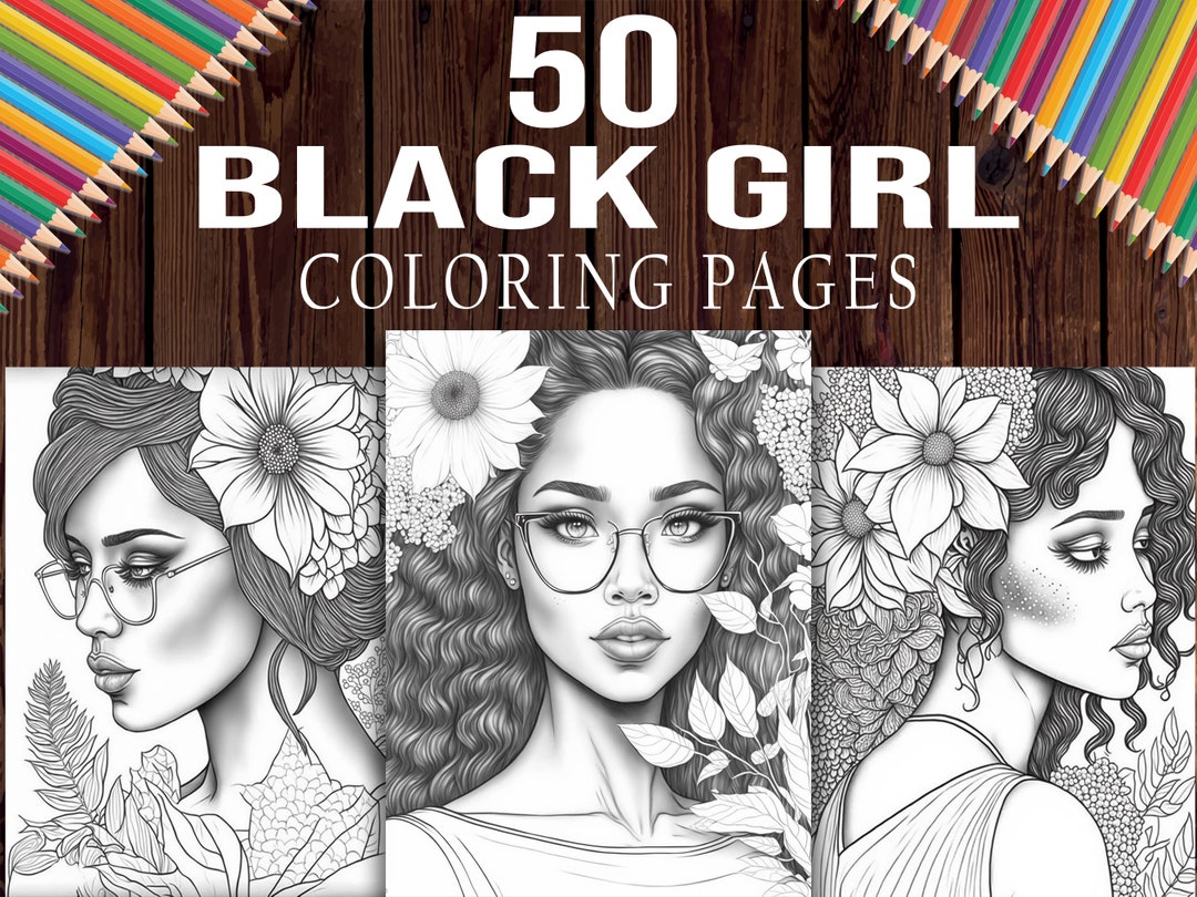 black-girl-coloring-pages-for-adults-escape-the-daily-stress-etsy